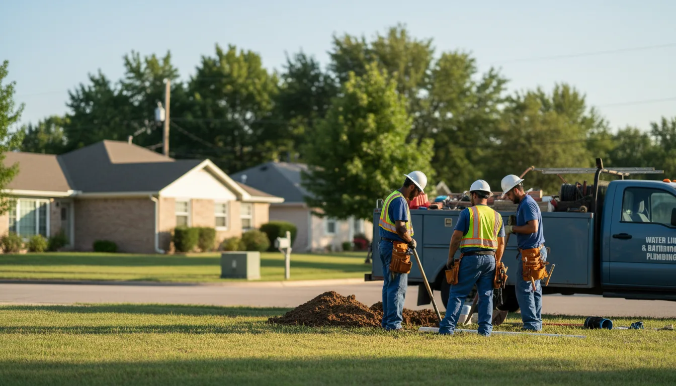 Residential water line and bathroom plumbing service in Kellerton, IA